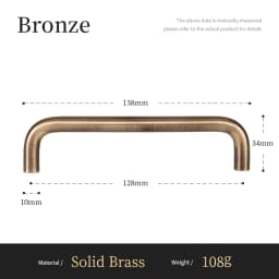 Santaya U-shaped Antique Brass Brushed Furniture Handle Solid Brass Shell Drawer Knob Modern Simple Kitchen Cabinet Long Pull