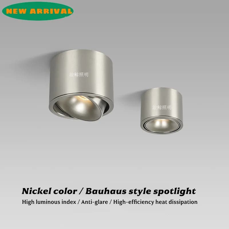 Bauhaus Ultra-Thin Surface-Mounted Downlight. Modern Minimalist Anti-Glare Ceiling Lamp / 30° Adjustable. Indoor Lighting 7W 10W