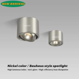 Bauhaus Ultra-Thin Surface-Mounted Downlight. Modern Minimalist Anti-Glare Ceiling Lamp / 30° Adjustable. Indoor Lighting 7W 10W