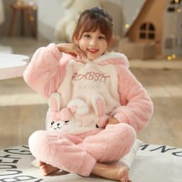 Winter Children's Pajamas Kids Plush Thicken Pajama Set Sleepwear Nightwear Boys Girls Pyjamas Hooded Pijamas for 4 6 8 12 Years