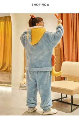 Unisex Men Women Animal Oneises Couple Pajamas One-piece Pyjamas Winter Coral Fleece Cartoon Homewear Large Size Hooded Jumpsuit