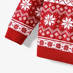 PatPat Christmas Family Matching Holiday Theme Moose Snowflake Print Long Sleeve Tops