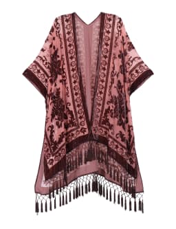 MJSERECA Bohemian Fashion women burnt plush kimono long cardigan with tassel beach cover-up luxury Holiday Casual Cardigan Shawl