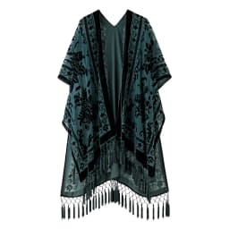 MJSERECA Bohemian Fashion women burnt plush kimono long cardigan with tassel beach cover-up luxury Holiday Casual Cardigan Shawl