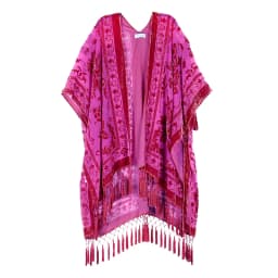 MJSERECA Bohemian Fashion women burnt plush kimono long cardigan with tassel beach cover-up luxury Holiday Casual Cardigan Shawl