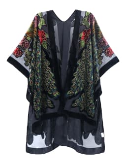 MJSERECA Bohemian Fashion women burnt plush kimono long cardigan with tassel beach cover-up luxury Holiday Casual Cardigan Shawl