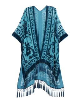 MJSERECA Bohemian Fashion women burnt plush kimono long cardigan with tassel beach cover-up luxury Holiday Casual Cardigan Shawl