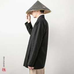 Men's Chinese Style Linen Cardigan Jacket Loose Black Kimono Jacket Solid Color Self-Tie Hanfu Traditional Clothing 4Xl