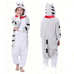 Kids Cat Onesie Unicorn Cosplay Animal One Piece Zipper Pajamas Child Halloween Pijamas Boys Girls Kigurumi Anime Hooded Outfits