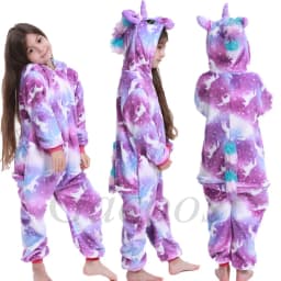 Kids Cat Onesie Unicorn Cosplay Animal One Piece Zipper Pajamas Child Halloween Pijamas Boys Girls Kigurumi Anime Hooded Outfits