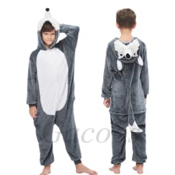 Kids Cat Onesie Unicorn Cosplay Animal One Piece Zipper Pajamas Child Halloween Pijamas Boys Girls Kigurumi Anime Hooded Outfits