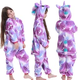Kids Cat Onesie Unicorn Cosplay Animal One Piece Zipper Pajamas Child Halloween Pijamas Boys Girls Kigurumi Anime Hooded Outfits