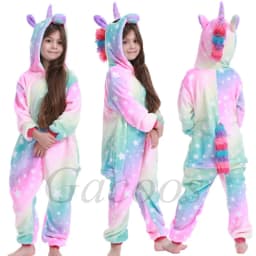 Kids Cat Onesie Unicorn Cosplay Animal One Piece Zipper Pajamas Child Halloween Pijamas Boys Girls Kigurumi Anime Hooded Outfits
