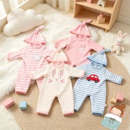 12-inch New Baby Girl Doll Clothes Cute Rabbit Car Chick Jumpsuits Pajamas For 30cm Cotton Doll Toy Accessories