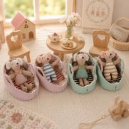Cute Mini Mouse Plush Doll - Soft Stuffed Animal Toy for Kids Girls Boys, Baby Shower Gift (Multicolor)