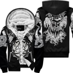 NewFashion Tessffel 3DPrint Odin God Fenrir Wolf Tattoo Harajuku Winter Thick Warm Fleece Hoodies Casual Coat Zipper Jacket X3