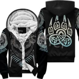 NewFashion Tessffel 3DPrint Odin God Fenrir Wolf Tattoo Harajuku Winter Thick Warm Fleece Hoodies Casual Coat Zipper Jacket X3