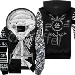 NewFashion Tessffel 3DPrint Odin God Fenrir Wolf Tattoo Harajuku Winter Thick Warm Fleece Hoodies Casual Coat Zipper Jacket X3