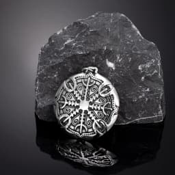 Never Fade Norse Compass Gold Color Necklace Men Vikings Runes Stainless Steel Trident Vegvisir Amulet Pendant Icelandic Jewelry
