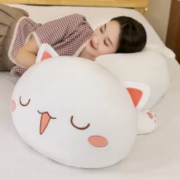 Mitao Cat Kawaii Plush Toys Cute Animal Soft Stuffed Pillow Couple Peach Cat Plushie Doll Cartoon Decorate Kids Birthday Gifts