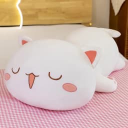 Mitao Cat Kawaii Plush Toys Cute Animal Soft Stuffed Pillow Couple Peach Cat Plushie Doll Cartoon Decorate Kids Birthday Gifts