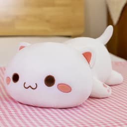 Mitao Cat Kawaii Plush Toys Cute Animal Soft Stuffed Pillow Couple Peach Cat Plushie Doll Cartoon Decorate Kids Birthday Gifts