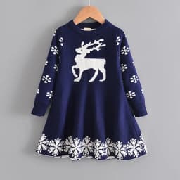 Bear Leader Autumn Winter Girls Sweater Long Sleeve Dress Vest Stripe Party Girl Baby Retro Knitted Wool Dress Casual Vestidos