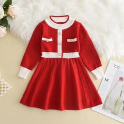 Bear Leader Autumn Winter Girls Sweater Long Sleeve Dress Vest Stripe Party Girl Baby Retro Knitted Wool Dress Casual Vestidos