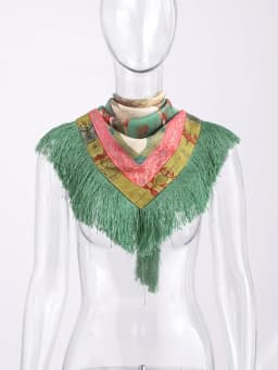 Boho Printed Tassel Square Scarf Women Green Fashion Casual Patchwork Female Shawls 2026 New Lady All-matching Vintage Outwears