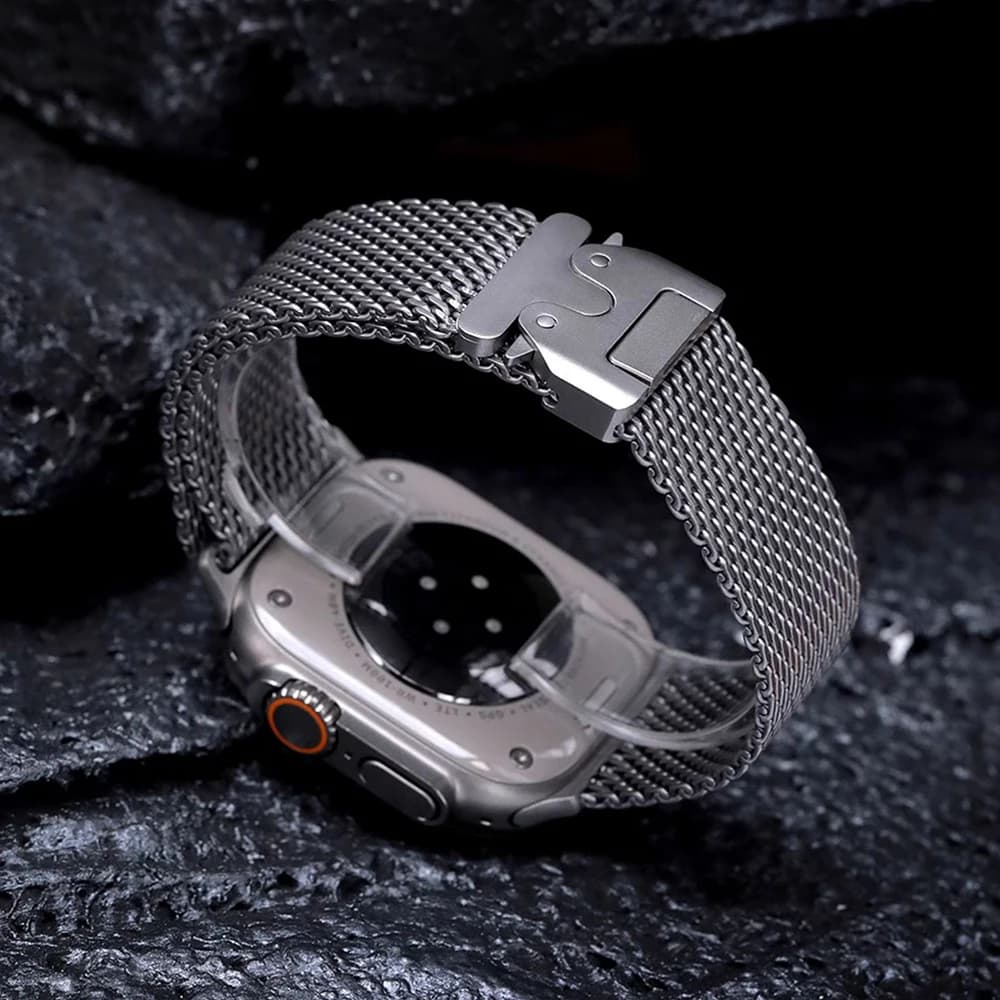 Titanium Straps For Apple watch Ultra 2 49mm Series 10 9 8 7 6 5 4 SE 46mm 42mm 41mm 45mm 44mm 38-40mm Milanese Loop Accessories