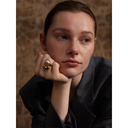 Yhpup Fashion Imitation Pearl Water Drop Finger Ring Women 316L Stainless Steel Elegant Gold Platinum Plated Jewelry