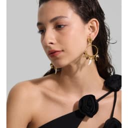 Yhpup Exclusive Style Waterproof Resin Wood Pearl Drop Charm Drop Earrings Stainless Steel Handmade Trendy Fashion Jewelry 2025