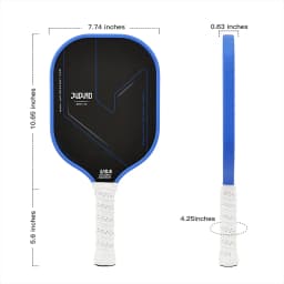 JUCIAO USAPA Approved Thermoformed Unibody T700 Raw Carbon Fiber Pickleball Paddle Spin Textured Surface With Foam Edge