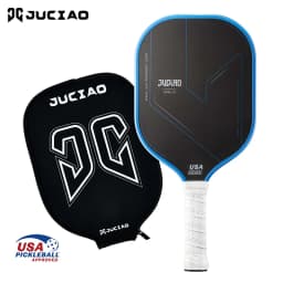 JUCIAO USAPA Approved Thermoformed Unibody T700 Raw Carbon Fiber Pickleball Paddle Spin Textured Surface With Foam Edge