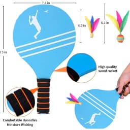 Jazzminton Badminton Set for Children and Adolescents - Indoor and Outdoor Beach Courtyard Family Games Sports Toy Gifts