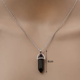 Fashion Quartz Crystal Necklace Chakra Rose Bule Purple Natural Stone Pendant Necklace Hexagonal Bullet Reiki Hippie Necklace