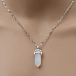 Fashion Quartz Crystal Necklace Chakra Rose Bule Purple Natural Stone Pendant Necklace Hexagonal Bullet Reiki Hippie Necklace