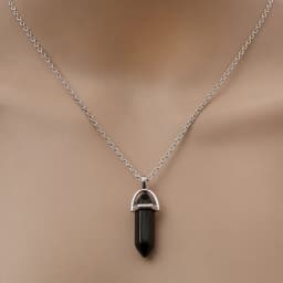 Fashion Quartz Crystal Necklace Chakra Rose Bule Purple Natural Stone Pendant Necklace Hexagonal Bullet Reiki Hippie Necklace