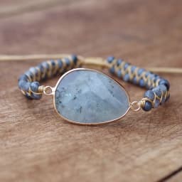 Natural Stones Labradorite Boho Friendship Bracelet Women Man Handmade String Braided Yoga Charm Wrap Bracelet Bangle