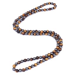 Fashion Tiger Eye Stone Beaded Necklaces Men Meditation Yoga Natural Stone Necklaces for Women New Design Handmade Jewelry Gift