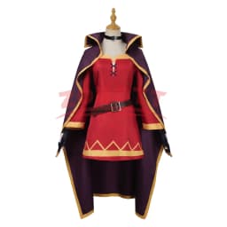 Anime megumin cosplay costume konsubarash Sekai ni shukufuku wo! Cosplay dress hat cloak uniform wig Halloween party cos girls