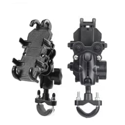 Motorcycle Electric Bike Mobile Phone Holder Aluminum Handlebar Bicycle Riding Bracket GPS Mount Phone Holder W/ Shock Absorber