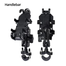 Motorcycle Electric Bike Mobile Phone Holder Aluminum Handlebar Bicycle Riding Bracket GPS Mount Phone Holder W/ Shock Absorber