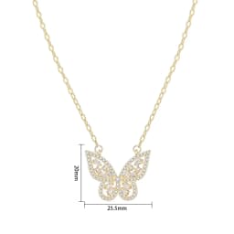 Monkton Fashion Butterfly Necklaces for Women Gold Plated Clavicle Chain with Crystal/Mother-of-Pearl Pendant Charm Accessories