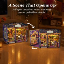 Original CUTEBEE BookNook Kit Catrina Curiosity Shop Mexican Fiesta DIY Miniature Dollhouse Vibrant Bookshelf Decor Alley Model