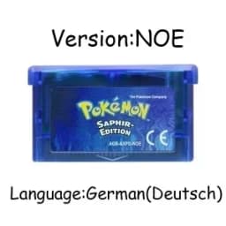 New pokémo Game Card GBA USA/ITA/NOE/FRA/EUR/ESP Video Game Cartridge Series Emerald FireRed LeafGreen Ruby Sapphire for GBA/SP