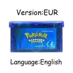 New pokémo Game Card GBA USA/ITA/NOE/FRA/EUR/ESP Video Game Cartridge Series Emerald FireRed LeafGreen Ruby Sapphire for GBA/SP