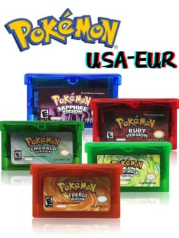 New pokémo Game Card GBA USA/ITA/NOE/FRA/EUR/ESP Video Game Cartridge Series Emerald FireRed LeafGreen Ruby Sapphire for GBA/SP
