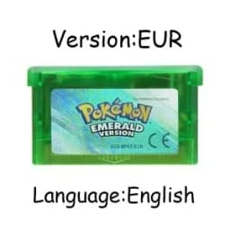 New pokémo Game Card GBA USA/ITA/NOE/FRA/EUR/ESP Video Game Cartridge Series Emerald FireRed LeafGreen Ruby Sapphire for GBA/SP