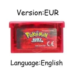 New pokémo Game Card GBA USA/ITA/NOE/FRA/EUR/ESP Video Game Cartridge Series Emerald FireRed LeafGreen Ruby Sapphire for GBA/SP